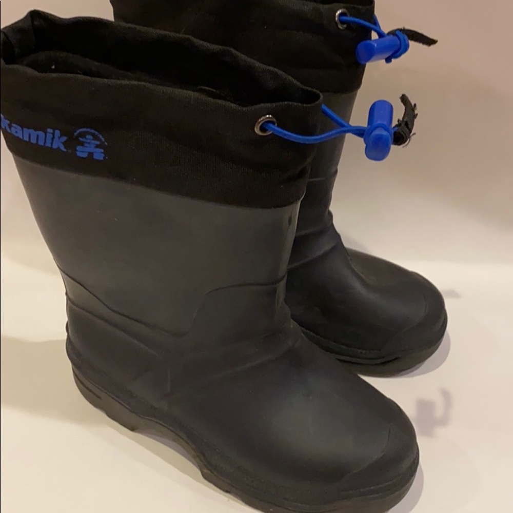Kids Black Snow Boats